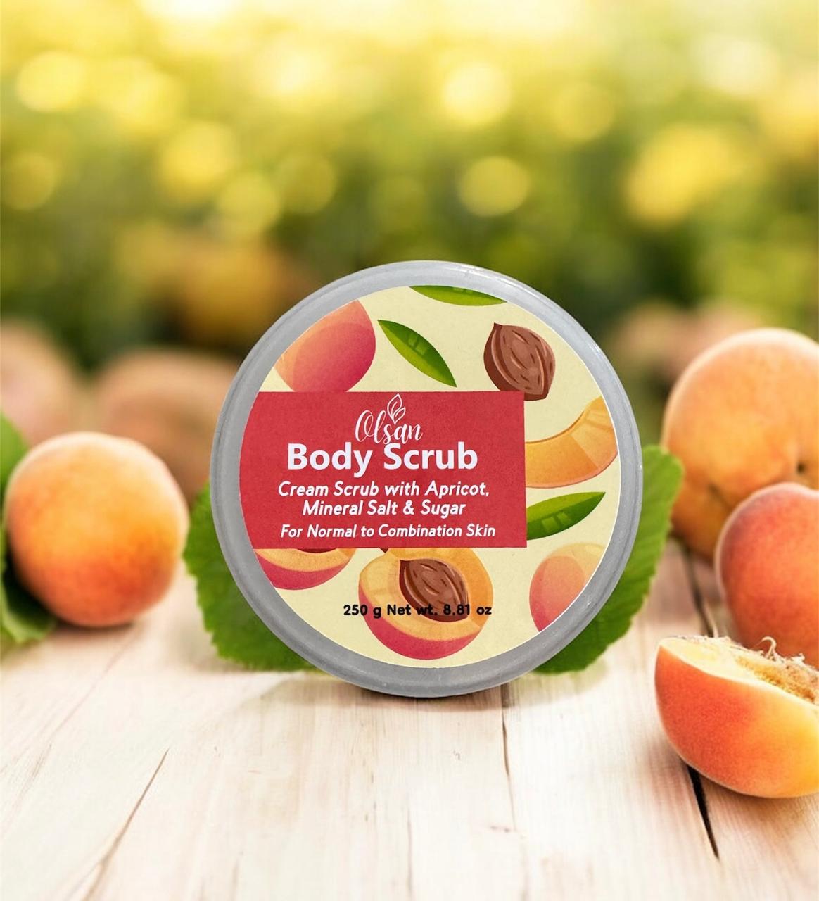 Body Scrub, Sugar, Sea Salt & Apricot