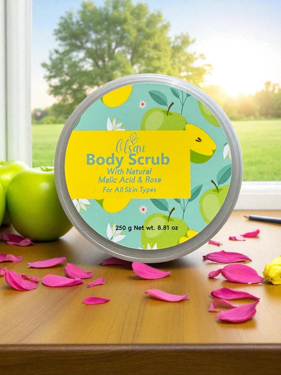 Body Scrub, Malic Acid & Rose